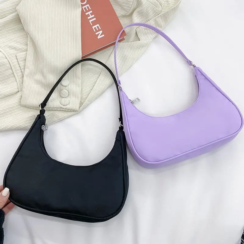 Women Bags Armpit Shoulder Bag Small Shoulder Purse Nylon Underarm Bags Clutch Women Hobos Summer Simple Handbags Bolso Feminina