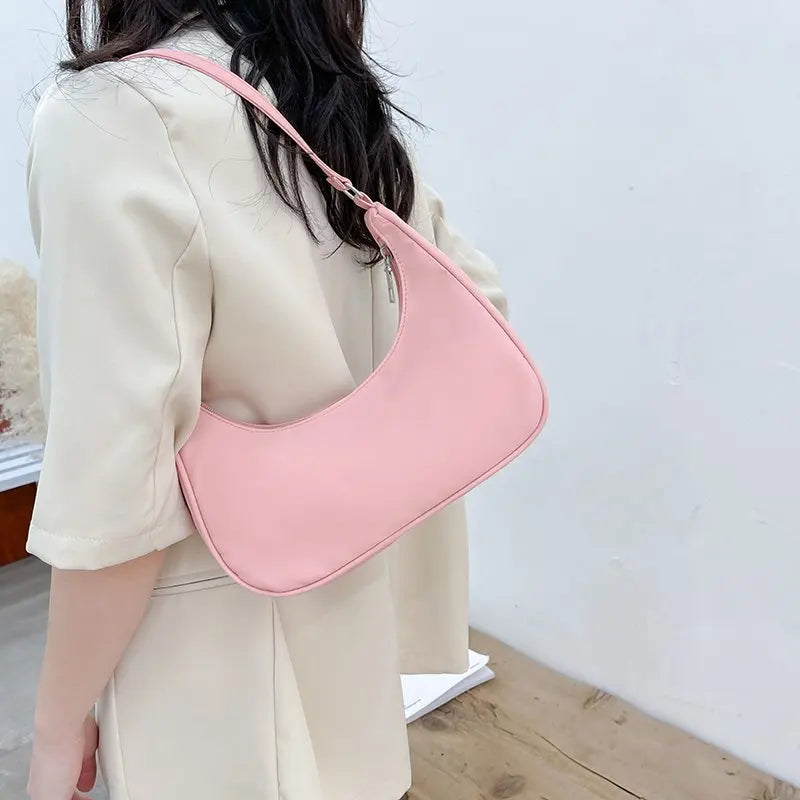 Women Bags Armpit Shoulder Bag Small Shoulder Purse Nylon Underarm Bags Clutch Women Hobos Summer Simple Handbags Bolso Feminina