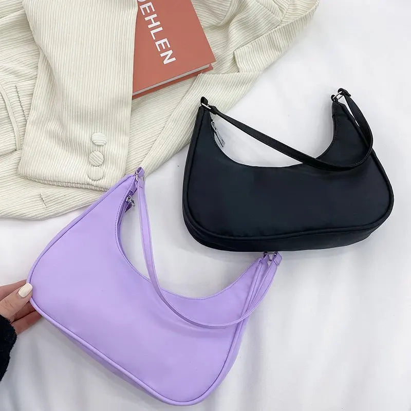 Women Bags Armpit Shoulder Bag Small Shoulder Purse Nylon Underarm Bags Clutch Women Hobos Summer Simple Handbags Bolso Feminina