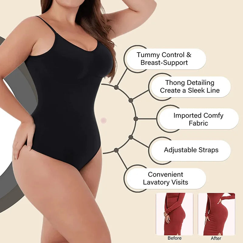 New Hot Bodysuits Full Coverage Shapewear Thigh Slim Body Suit Low Back Body Shaper Backless Jumpsuit Seamless Shapers Slimmer