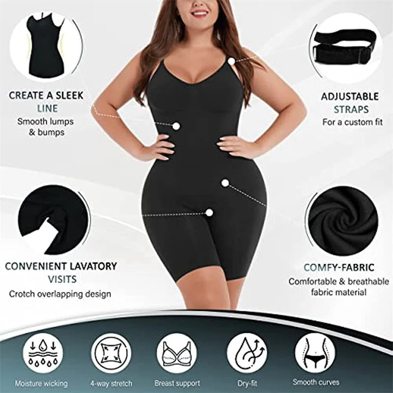 New Hot Bodysuits Full Coverage Shapewear Thigh Slim Body Suit Low Back Body Shaper Backless Jumpsuit Seamless Shapers Slimmer