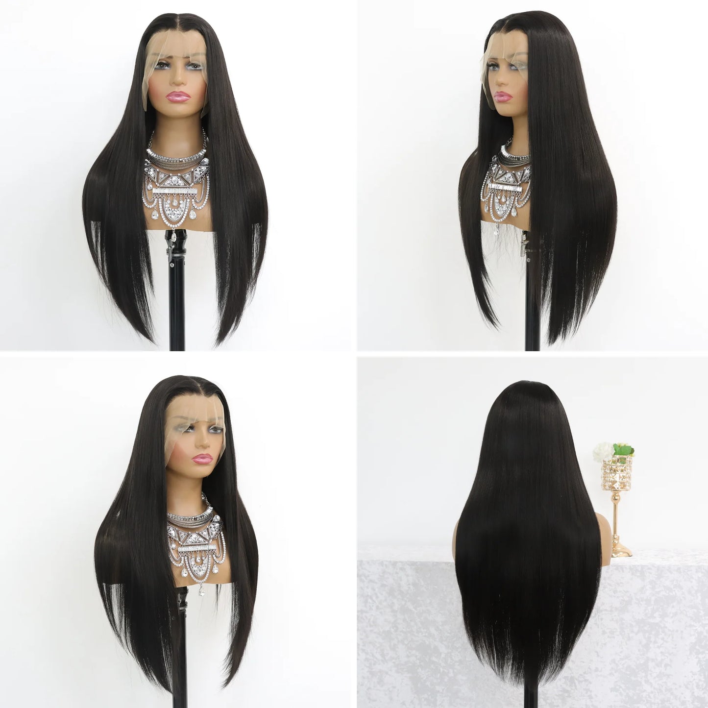 13*4 Lace Front Wigs Straight Wigs with High Quality Synthetic Hair Wigs and Good Texture