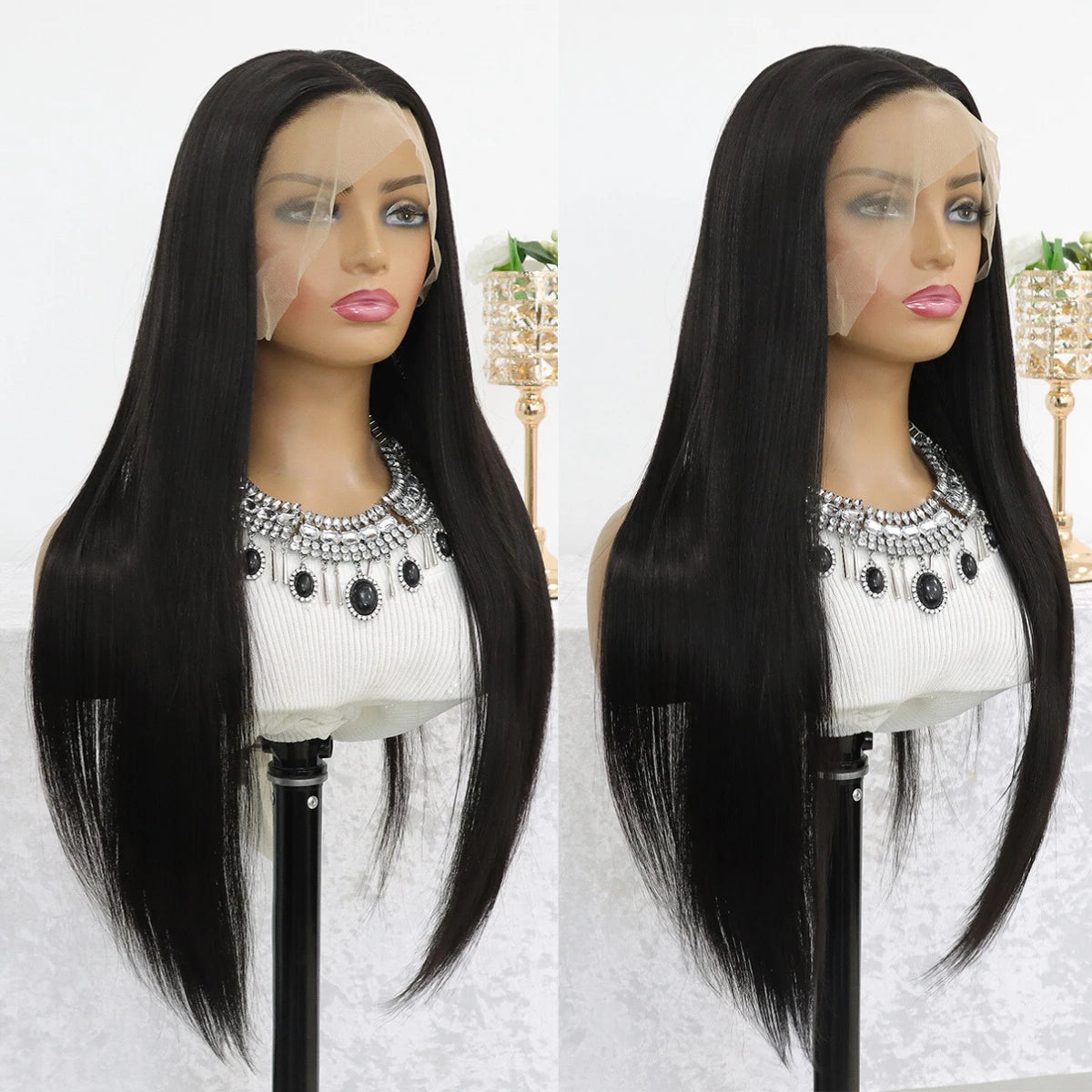 13*4 Lace Front Wigs Straight Wigs with High Quality Synthetic Hair Wigs and Good Texture